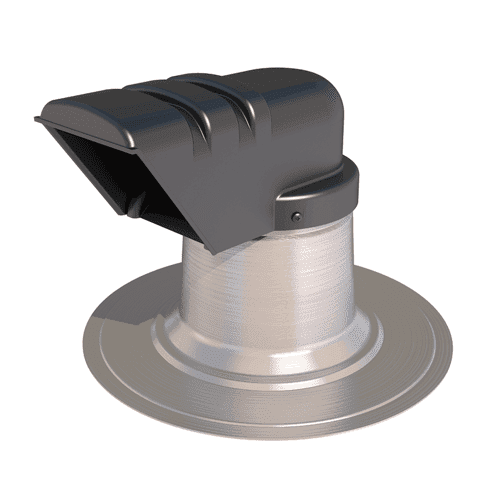 Ubbink Solar cable and pipe roof outlet flat roof 0° - aluminium
