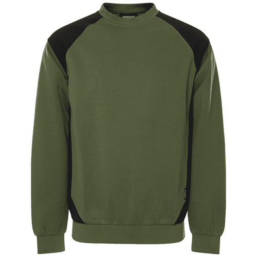 Fristads sweatshirt 7148 GSM - legergroen/zwart