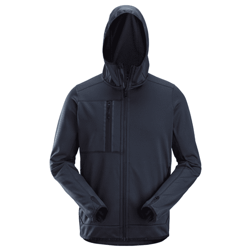Snickers AllroundWork fleece hoodie with zip - navy