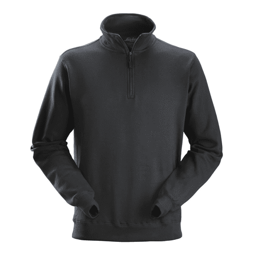 Snickers sweatshirt 2818 with short zip - black