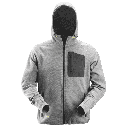 Snickers FlexiWork fleece hoodie 8041 - grey/black
