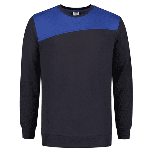 Tricorp sweater Bicolor seams - navy/royal blue