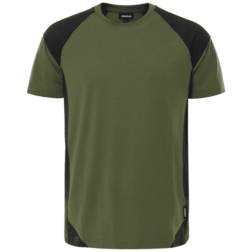 Fristads T-shirt heavy 7046 GTM - legergroen/zwart