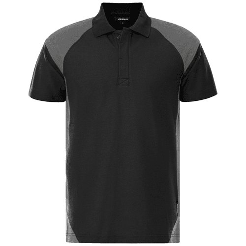 Fristads poloshirt heavy 7047 GPM - zwart/grijs