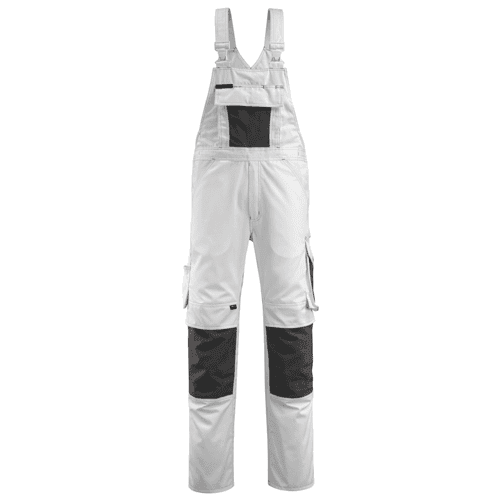 Mascot American Bib & Brace with kneepad pockets Unique 12169 - white/dark anthracite