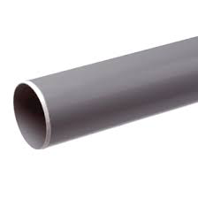 Wavin PVC pipe SN 4, length 4 m and 5 m, grey