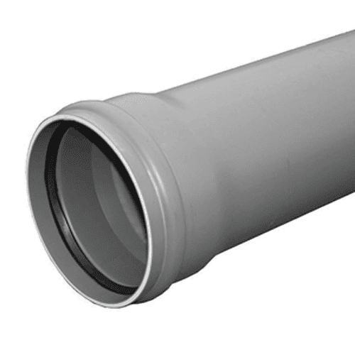 Walraven PVC pipe SN8 + socket, length 5m - grey