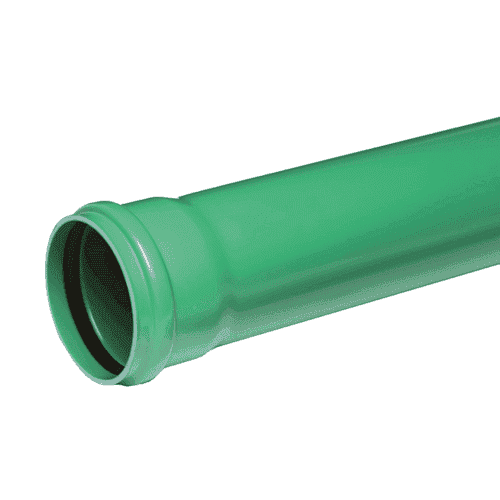 Walraven PVC buis SN8 + mof, lengte 5m - groen