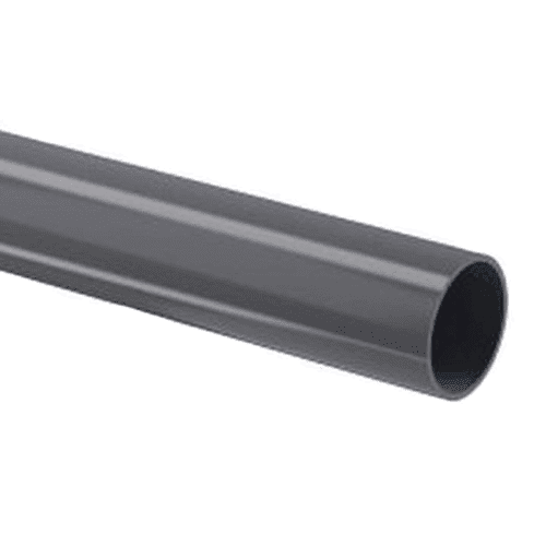 PVC pressure pipe with marine approval, grey, PN 16 - L=5m