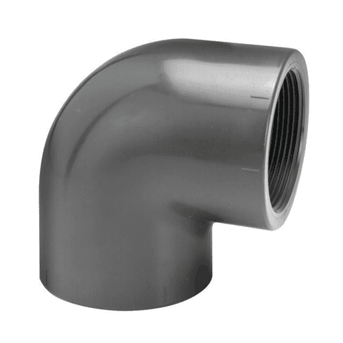 PVC pressure pipe elbow 90° socket-f.thr. PN 16