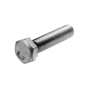 Tap bolt (full thread), galvanised steel