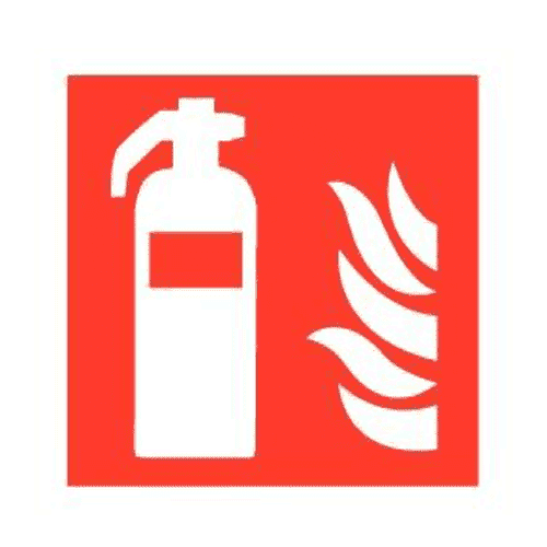 Fire extinguisher/flame pictogram