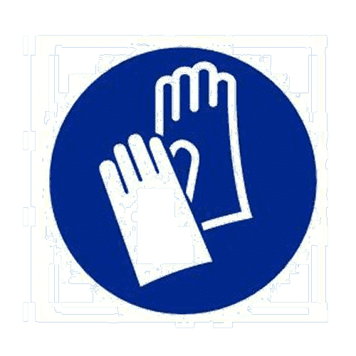 Safety gloves pictogram