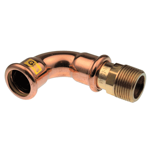 VSH XPress copper gas elbow 90° press x male thread