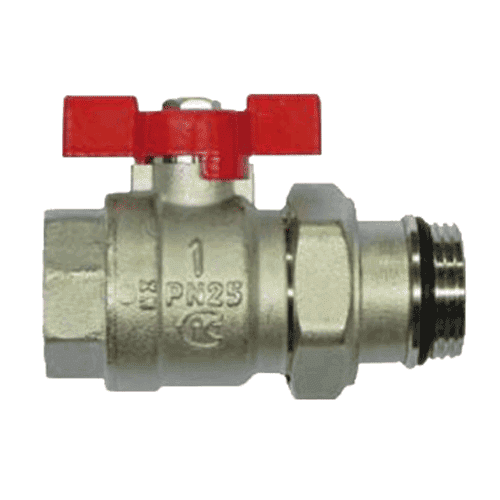 Ballpro 2-piece ball valve with tailpiece + butterfly handle