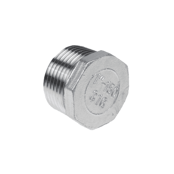 Octagonal plug, stainless steel 316