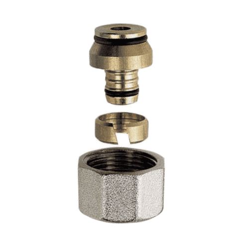 Compression fitting for multilayer pipe