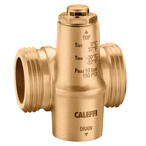 Caleffi compacte vorstbeveiligingsklep max. 90°C