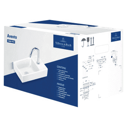 Villeroy & Boch Avento hand basin combipack, rectangular