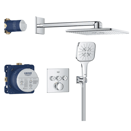 GROHE Grohtherm SmartControl Perfect shower set with Rainshower SmartActive 310 Cube