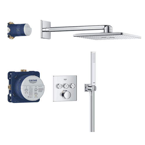 GROHE SmartControl Perfect shower set with Rainshower SmartActive 310 Cube