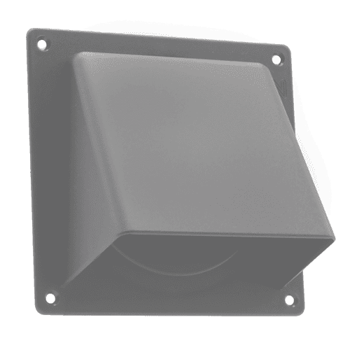 Plastic universal gable vent with non-return valve