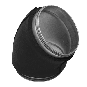 Spiraliet smooth bend 45°, with rubber insulation