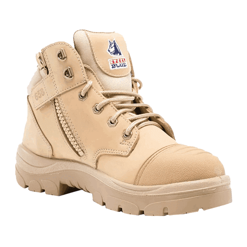 Steel Blue work boots Parkes ZIP S3 with  scuff cap - sand