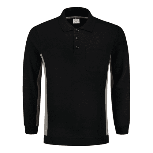 Tricorp polo sweatshirt Bicolor - black/grey