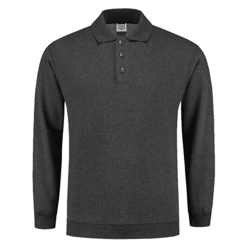 Tricorp polo-neck sweater with waistband - anthracite melange