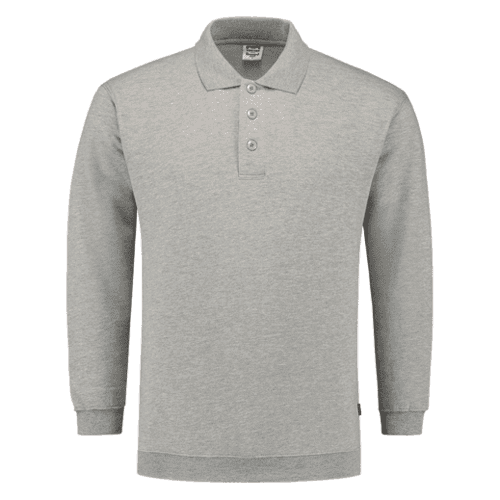Tricorp polo-neck sweater with waistband - grey melange
