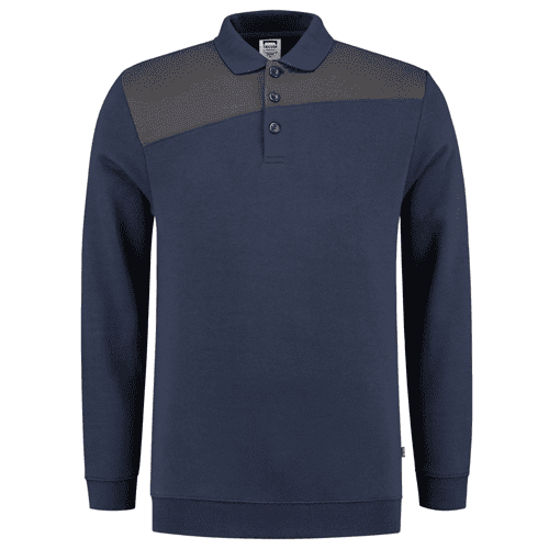Tricorp polo sweater Bicolor seams - ink/dark grey
