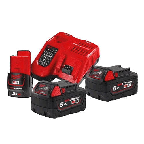 Milwaukee M18 NRG pack accu's & lader